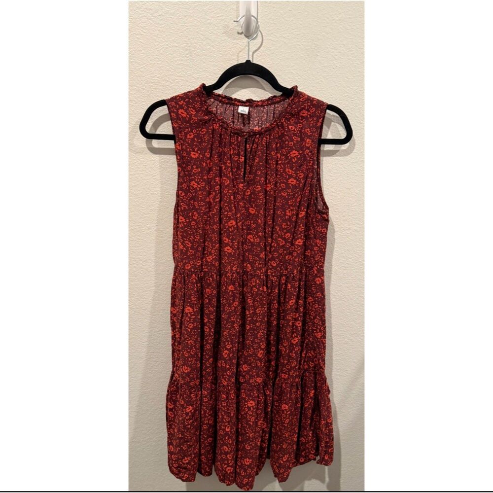 OLD NAVY Burgundy Sleeveless Flowy Mini Dress